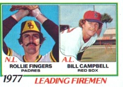1978 Topps Baseball Cards      208     Rollie Fingers/Bill Campbell LL